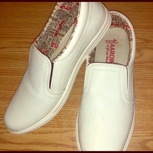White slip ons brand new